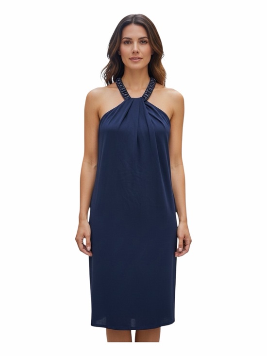 Tommy Bahama Dresses & Skirts - New Tommy Bahama Jersey Halter Dress M Blue Beach Cruise Resort Travel Coastal